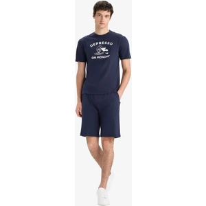 Regular Fit Pijama Takımı Baskılı Kısa Kollu Üst Şort E7150AX25SM