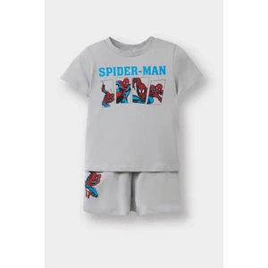 Erkek Bebek Marvel Comics Pijama Takımı Kısa Kollu Penye Üst Beli Lastikli Şort E4782A525HS