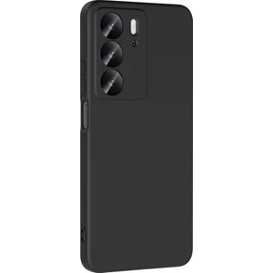 Realme C75 Uyumlu Kılıf Lansman Içi Kadife Siyah + Ekran Koruyucu