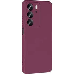 Realme C75 Uyumlu Kılıf Lansman Içi Kadife Silikon Mürdüm