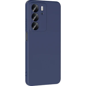 Realme C75 Uyumlu Kılıf Lansman Içi Kadife Lacivert + Ekran Koruyucu