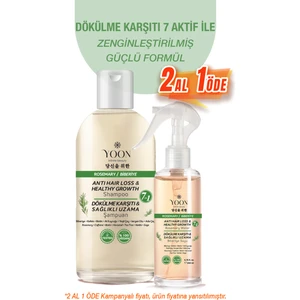 Hızlı Saç Uzaması, Dökülme Kaşıtı, 7 Aktifli Biberiyeli Saç Bakım Suyu 200 ml + Biberiyeli Şampuan 400 ml