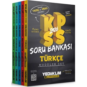 Yediiklim Yayınları 2026 Kpss Gy-Gk Tamamı Hem Yazılı Hem Video Çözümlü Modüler Set Soru Bankası (5 Kitap)