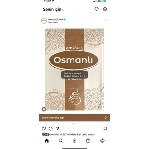 Osmanlı Kahve Osmalı Türk Kahvesi 150 gr 10 Adet (10X150 Gr)