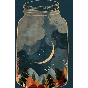 Bir Kavanoz Dunya 40 x 60 Elmas Mozaik Tablo