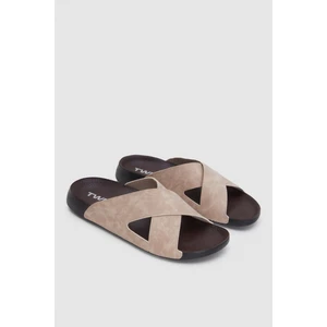 Twn Bej Çapraz Bant Terlik 4ECT9ORT5010M