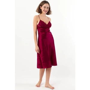 Pierre Cardin Kadın Uzun Dantelli Saten Gecelik