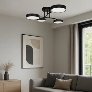 Fors Modern Dekoratif 4lü LED 3 Renk Işık Enerji Tasarruflu Oturma Odası Mutfak Giyinme Odası