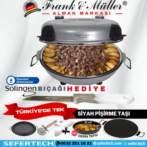 Frank & Müller Germany | Taş Fırın | Pizza, Lahmacun ve Grill Makinesi | Gri