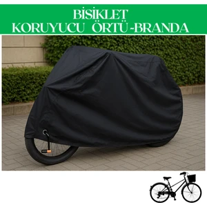 Siyah Kilit Uyumlu Bisiklet Brandası, Bisiklet Koruma Örtüsü, Su ve Toz Geçirmez, 4 Mevsim Koruma