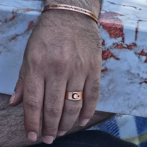 Ay Yıldız, Yüzük Unisex, şifa, Hediye, saf Bakır,