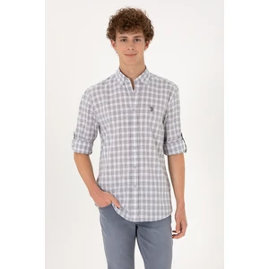 U.s. Polo Assn. Erkek Antrasit Gömlek Desenli 50306290-VR006