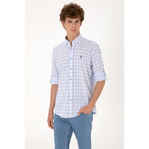 U.s. Polo Assn. Erkek Açık Mavi Gömlek Desenli 50306290-VR003