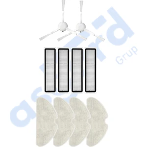Asgard Grup Dreame D10S, D10S Pro, D9 Max Gen2 Uyumlu 2 Yan Fırça 4 Filtre 4 Mop