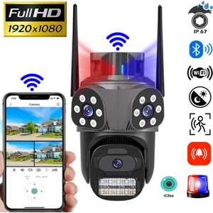 3 Kameralı Fhd Polis Çakarlı Yapay Zekalı Insan Algılamalı Wifi Dış Mekan Güvenlik Kamerası