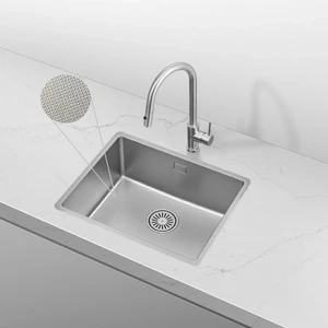 AS359 Mikroketen Dokulu (40×50 Cm) Paslanmaz Çelik Evye, Mutfak Eviyesi