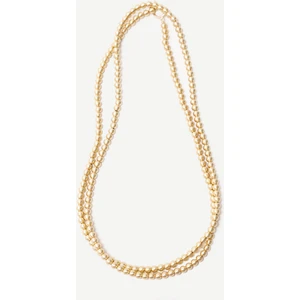 Gold Boncuk Detaylı Uzun Kolye