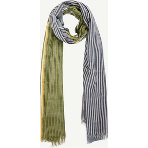 Keten Karışımlı Çizgili Şal