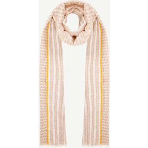 Keten Karışımlı Çizgili Şal