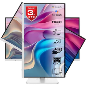 27" MODERN MD272UPSW 3840x2160 (UHD) 16:9 FLAT IPS 60Hz 1MS ADAPTIVE-SYNC PIVOT BEYAZ TYPE-C SMART MONITOR