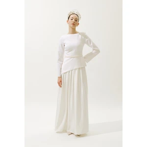 Annıta Abiye Elbise Ekru