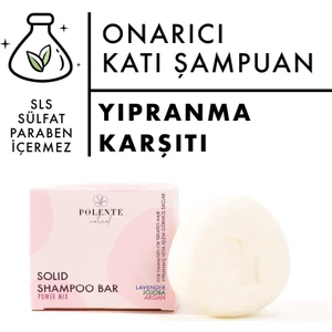 Polente Natural Onarıcı-Besleyici Katı Şampuan/ Yıpranmış-işlem Görmüş Saçlar Özel Bakım (110 gr)