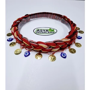 Asya Pazarlama Örgülü, Lastikli, Nazar Boncuklu ve Liralı Keşan, Fular, Şal, Atkı, Saç Bandı, Bandana
