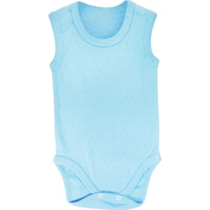 Sema Baby Jakarlı Askılı Badi (Body) - Mavi 12-18 Ay