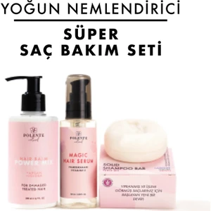 Polente Natural Yıpranmış Saçlar İçin Süper Bakım Seti