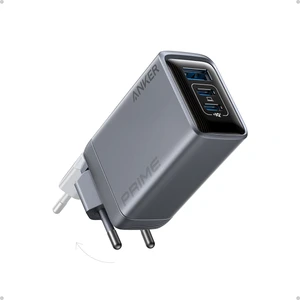 Prime Şarj Cihazı (100W, 3 Portlu, Gan) - Gri - A2688 (Anker Türkiye Garantili)