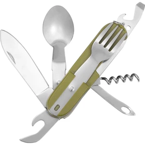 Deco Elit 7 Si 1 Arada Katlanır Çatal Bıçak Takımı, Çıkarılabilir Paslanmaz Çelik Kamp Çatal Bıçak Takımı, Çok Işlevli Kamp Sofra Gereci Kılıflı