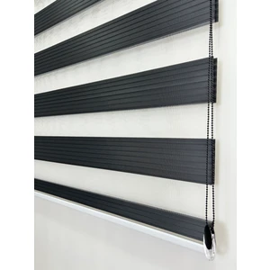 Antrasit Pileli Zebra Stor Perde Ev/ofis Perdesi Aluminyum Sistem Zebra Stor Perde – Gece & Gündüz Kullanım, Kolay Montaj (Alüminyum Sistem)