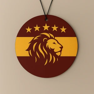 Öztürk Store Aslan Tasarımlı 5 Yıldızlı Sarı Kırmızı Araç ve Oda Kokusu