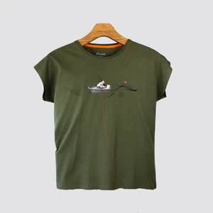 Fisherman Kadın Baskılı T-Shirt