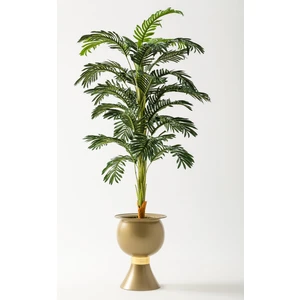 Yapay Ağaç Areka 180 cm 32 Yaprak Gold Balon Saksı