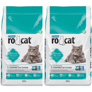 Rocat Marsilya Sabunu Kokulu Beyaz Bentonit Kedi Kumu (2X10 L)