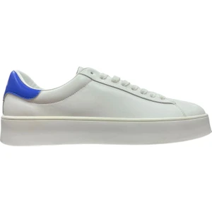 Anton Erkek Hakiki Deri Sneaker Beyaz Mavi 111230254