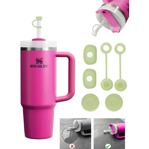 Quencher ve Yeni Nesil Pipetli Termos Uyumlu 3 Parça Sızdırmaz Koruyucu Aksesuar Silikon Set