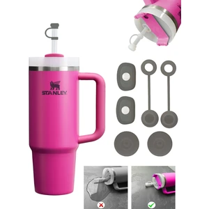 Quencher ve Yeni Nesil Pipetli Termos Uyumlu 3 Parça Sızdırmaz Koruyucu Aksesuar Silikon Set