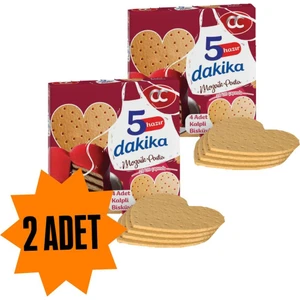 2 Adet Kalp Şekilli 5 Dakika Hazır Mozaik Pasta - 20 cm Çapında 4 Kat Kalp Şekilli Pasta Tabanı Bisküvisi
