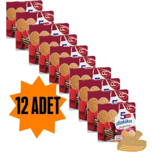12 Adet Kalp Şekilli 5 Dakika Hazır Mozaik Pasta - 20 cm Çapında 4 Kat Kalp Şekilli Pasta Tabanı Bisküvisi