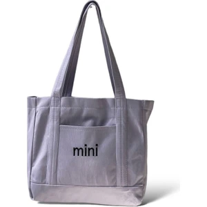 Toz Vintage Canvas Mini Yazılı Bez Omuz - Kol Çantası