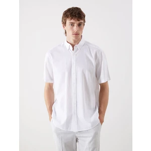 Lc Waikiki Yeni Sezon Regular Fit Kisa Kollu Keten Karisimli Erkek Gomlek - S5ED23Z8