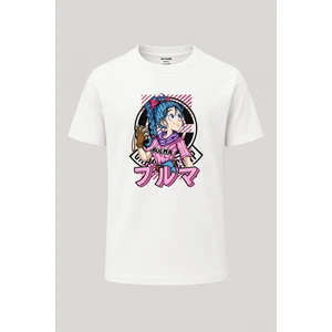 nirvoda Bulma Dragon Ball Baskılı Loose Fit Bisiklet Yaka Unisex Tişört Anime Manga