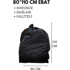 10 Adet 80X110 Siyah Büyük Boy Ultra Kalın Nakliye Torbası Eşya Ev Taşıma Poşeti Taşınma Çuvalı