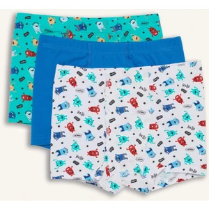 Erkek Çocuk Canavar Baskılı 3'lü Boxer E6872A825SP
