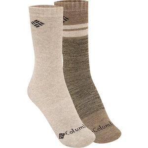 Space Dye Wool Crey Erkek Kahverengi 2'li Uzun Çorap