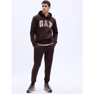 Erkek Kahverengi Gap Logo Fleece Jogger Eşofman Altı