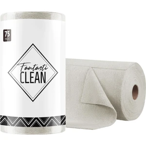 Fantasti Clean Çok Amaçlı Rulo Mikrofiber Temizlik Bezi 30X30 75 Yapraklı Açık Gri