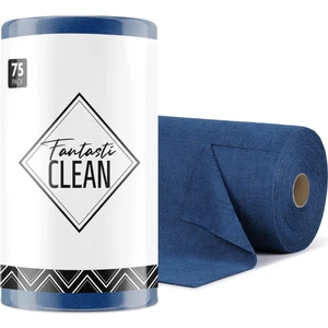 Fantasti Clean Çok Amaçlı Rulo Mikrofiber Temizlik Bezi 30X30 75 Yapraklı Lacivert